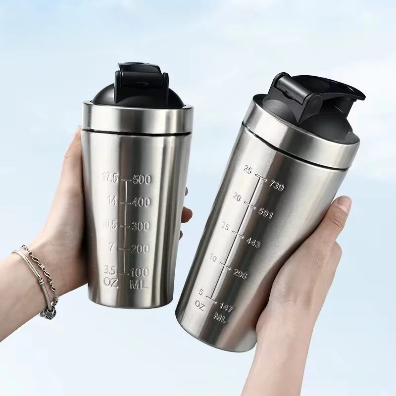 Protein Bar - 1 pz Borraccia Shaker in Acciaio