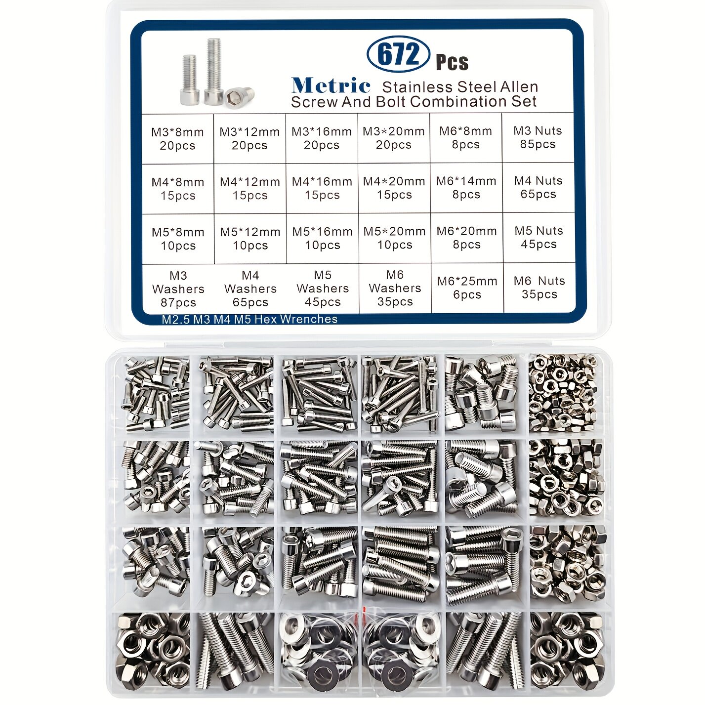 Nuts Mix - Set da 672 pezzi: viti a