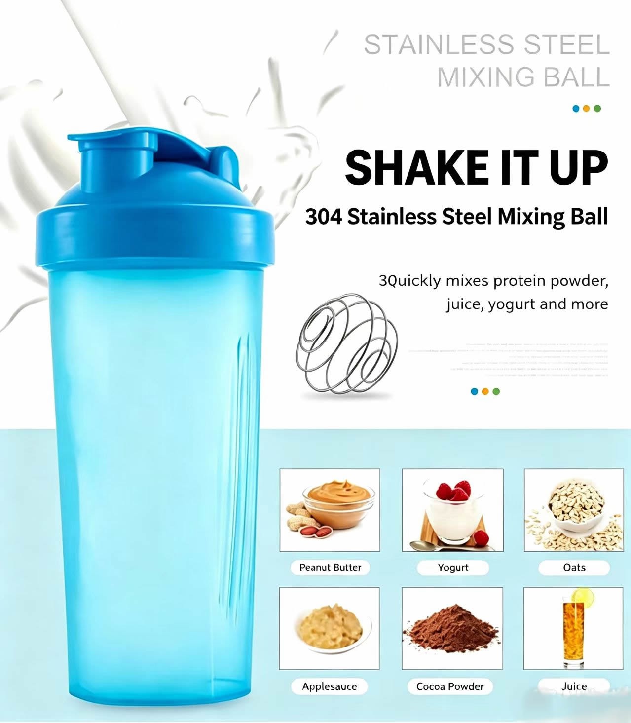Protein Bar - 2 bottiglie shaker per proteine da